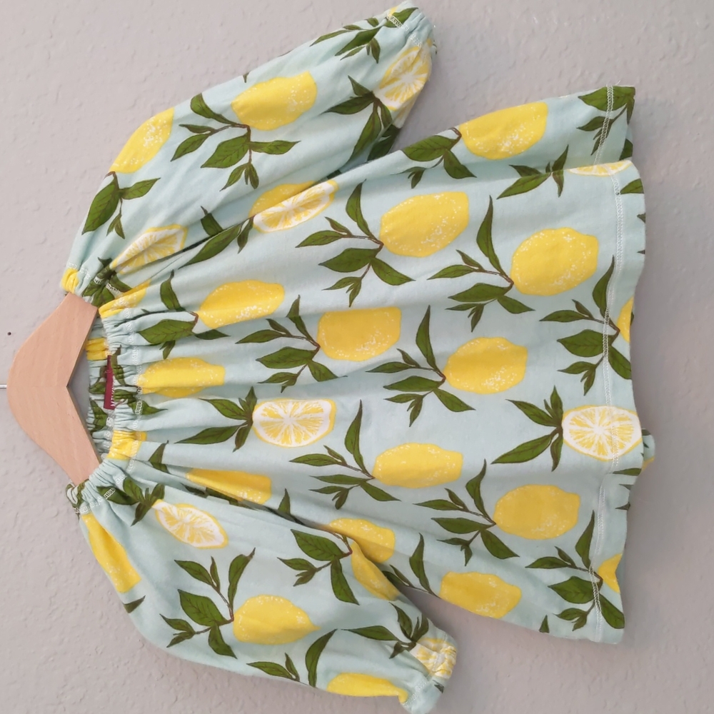 MilkBarn Lemon Print Organic Cotton Dress, 6-12 Months